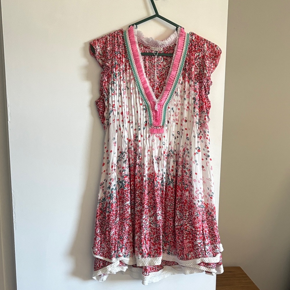 Poupette St. Barth mini Sasha Red and White Dress